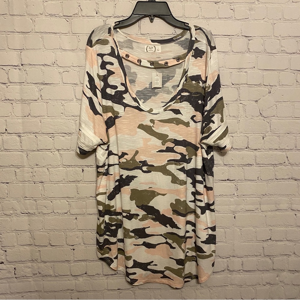 Maurices Womens Tunic 1X Camouflage Print New